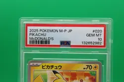 PSA 10 Pikachu McDonald's Promo #020/M-P - 2025 Japanese Pokemon Card - Gem Mint - Image 2