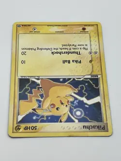 Pokemon Pikachu TCG EX Emerald Card 60/106 Regular Common 2005 Damaged - Image 4