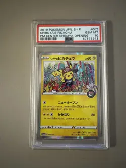Pokemon Shibuya's Pikachu S-P Promo Holo 002/S-P Japanese PM Center PSA 10 - Image 1