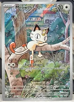 Pokemon TCG Meowth Illustration Rare 106/094 ME02: Phantasmal Flames NM/M - Image 1