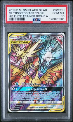 Pokemon Moltres Zapdos Articuno GX SM210 Hidden Fates Promo PSA 10 Gem Mint - Image 1