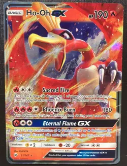 Ho-oh GX 21/147 Pokemon Burning Shadows Ultra Rare Holo TCG LP - Image 1