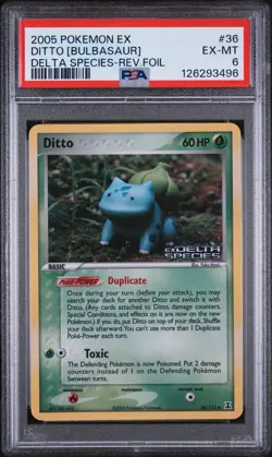 2005 POKEMON EX DELTA SPECIES #36 DITTO [BULBASAUR] DELTA SPECIES-REV.FOIL - Image 1