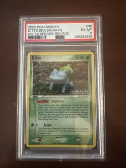 2005 POKEMON EX DELTA SPECIES #36 DITTO [BULBASAUR] DELTA SPECIES-REV.FOIL - Image 4
