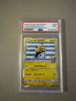 Pokemon Yokohama's Pikachu SM Promo Holo 283/SM-P Japanese 2018 PSA 9 - Image 1