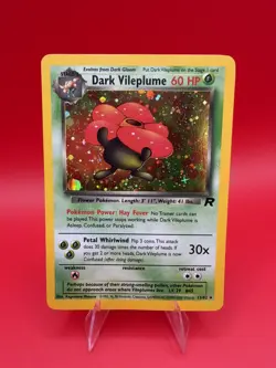 Vintage Pokemon TCG Dark Vileplume 13/82 Team Rocket Holo Card - Image 1