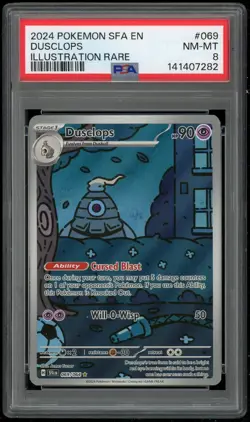 Pokemon TCG Dusclops Illustration Rare Holo 069/064 Shrouded Fable PSA 8 NM/MT - Image 1