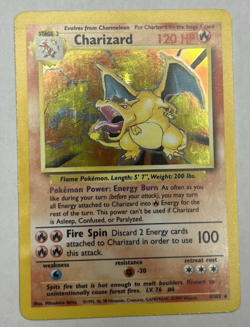 Pokemon TCG Charizard Holo Rare #4/102 Base Set Unlimited Ebay Authentified - Image 1