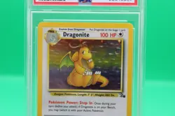 Pokemon 1999 Fossil Dragonite #4 Holo Unlimited Graded PSA 8 - Image 3
