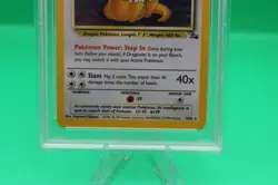 Pokemon 1999 Fossil Dragonite #4 Holo Unlimited Graded PSA 8 - Image 4