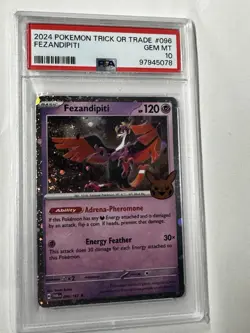 2024 POKEMON TRICK OR TREAT FEZANDIPITI #096 PSA GEM MT 10 - Image 1