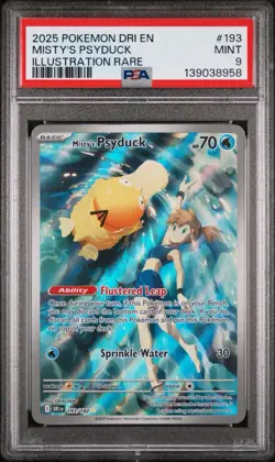 2025 Pokemon Destined Rivals Misty's Psyduck #193/182 PSA 9 - Image 1