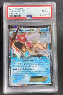 PSA 8 Gyarados 26/122 Pokemon Breakpoint Ultra Holo rare TCG NM - Image 1
