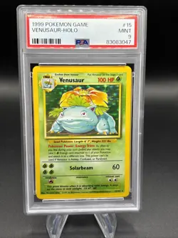 Pokemon PSA 9 1999 Venusaur Holo Base Set English - Image 1