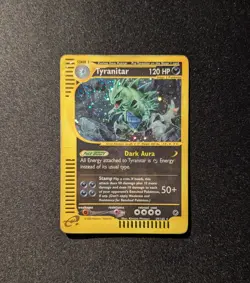 Pokemon EXPEDITION - #29/165 Tyranitar - Holo - ENG - Damaged - Image 3