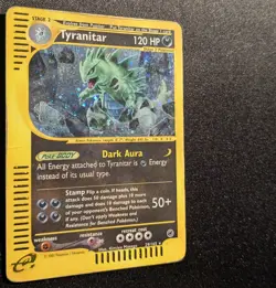 Pokemon EXPEDITION - #29/165 Tyranitar - Holo - ENG - Damaged - Image 5
