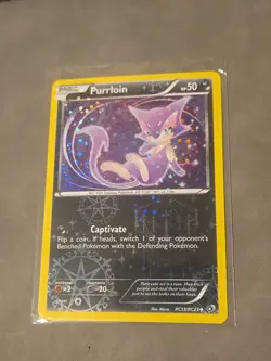 Purrloin RC13/RC25 Legendary Treasures Radiant Collection BW Pokemon Card 13/25 - Image 1