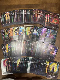 223 Dragon Ball TCG Saiyan's Pride bulk cards including 18 rares and 1 leader NM - Image 1