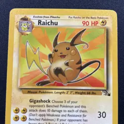 Raichu 29/62 Fossil Non-Holo Pokemon Card WOTC Neat Mint NM - Image 2