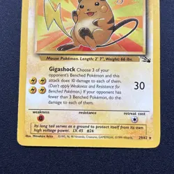 Raichu 29/62 Fossil Non-Holo Pokemon Card WOTC Neat Mint NM - Image 3