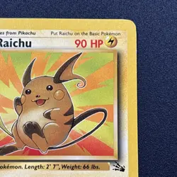 Raichu 29/62 Fossil Non-Holo Pokemon Card WOTC Neat Mint NM - Image 4