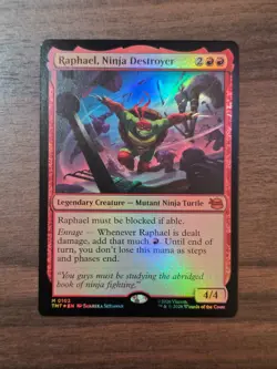 MTG TMNT Raphael, Ninja Destroyer #0102, FOil - Image 1