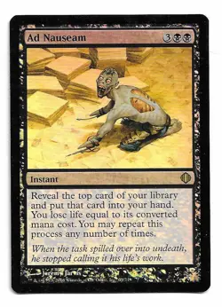 MTG Ad Nauseam X1 Shards of Alara edition Foil rare - Image 1