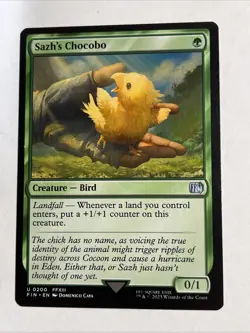 Magic The Gathering MTG - Sazh's Chocobo - FIN #200 Uncommon - Image 1