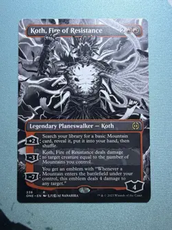 Koth, Fire of Resistance (Borderless) Phyrexia: All Will Be One Regular - Image 1
