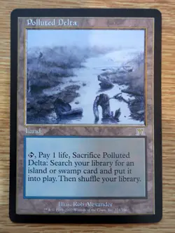 MTG Onslaught Polluted Delta Rare Fetch Land [LP] Lightly Played - Image 1