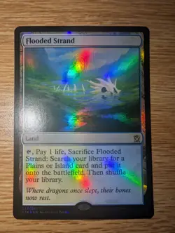 MTG Khans of Tarkir Flooded Strand Rare Fetch Land [Foil] [NM] - Image 1