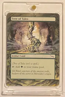 TREE OF TALES (MRD) MTG Magic Hand Painted Altered Extended Art STAPLE LAND - Image 1