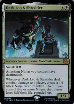 MTG Dark Leo & Shredder (142) | NM Foil | TMNT {TMT} - Image 2