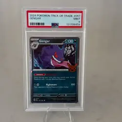 2024 POKEMON TCG TRICK OR TRADE #057 GENGAR PSA 9 Mint Graded - Image 3