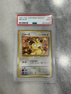 1997 Pokemon Japanese Rocket Meowth #52 PSA 9 - Image 1
