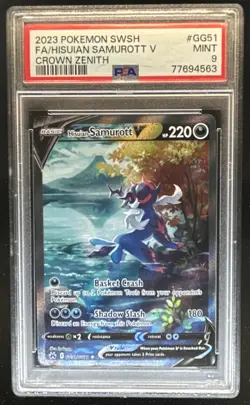 2023 Pokemon SWSH Hisuian Samurott V Galarian Gallery #GG51/GG70 PSA 9 - Image 1