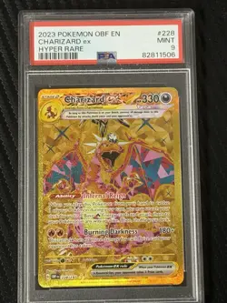 2023 Pokemon TCG OBF EN - Obsidian Flames Charizard EX Hyper Rare #228 PSA 9 - Image 1