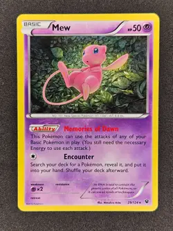 Mew HOLO 29/124 XY Fates Collide Pokemon Mitsuhiro Arita LP+ - Image 1