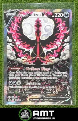 Galarian Moltres V 2021 Pokemon Sword Shield Chilling Reign #177/198 Ultra Rare - Image 1