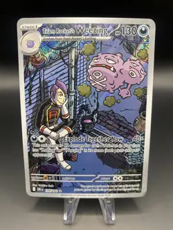 Pokemon Team Rocket's Weezing DRI 199/182 Illustration Rare Destined Rivals NM/M - Image 1