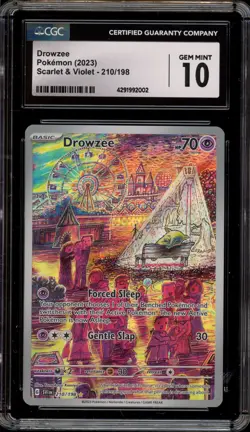 Pokemon Drowzee Scarlet & Violet Illustration Rare #210 CGC 10 Gem Mint - Image 1