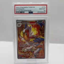 INFERNAPE PSA 10 2024 POKEMON TWILIGHT MASQUERADE TWM #173/167 ILLUSTRATION RARE - Image 1