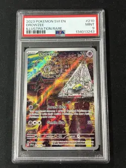 2023 POKEMON SCARLET & VIOLET #210/198 DROWZEE ILLUSTRATION RARE PSA 9 - Image 1