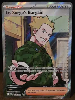 Pokemon Lt. Surge's Bargain 170/132 Full Art Trainer MEG - Image 1