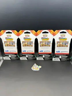 (4) Pokemon - Surging Sparks - Sleeved Booster Packs - Full Art Set - Image 2