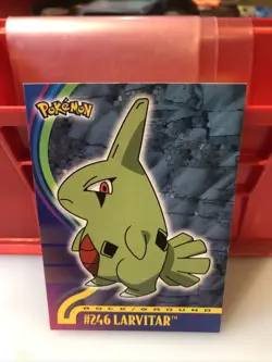 Larvitar Topps Pokemon TV Animation Edition Johto Series 1 #246 2001 - Image 2