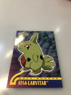 Larvitar Topps Pokemon TV Animation Edition Johto Series 1 #246 2001 - Image 3