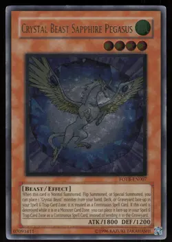 Crystal Beast Sapphire Pegasus (UTR) FOTB-EN007 Ultimate Rare Yu-Gi-Oh - Image 1