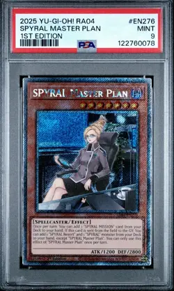 PSA 9 SPYRAL Master Plan | 1st Ed Quarter Century Stampede | Platinum Rare - Image 1
