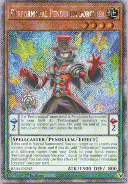 1996 QUARTER CENTURY SECRET RARE HOLO PERFORMAPAL PENDULUM HOLO #RA04-EN242 - Image 1